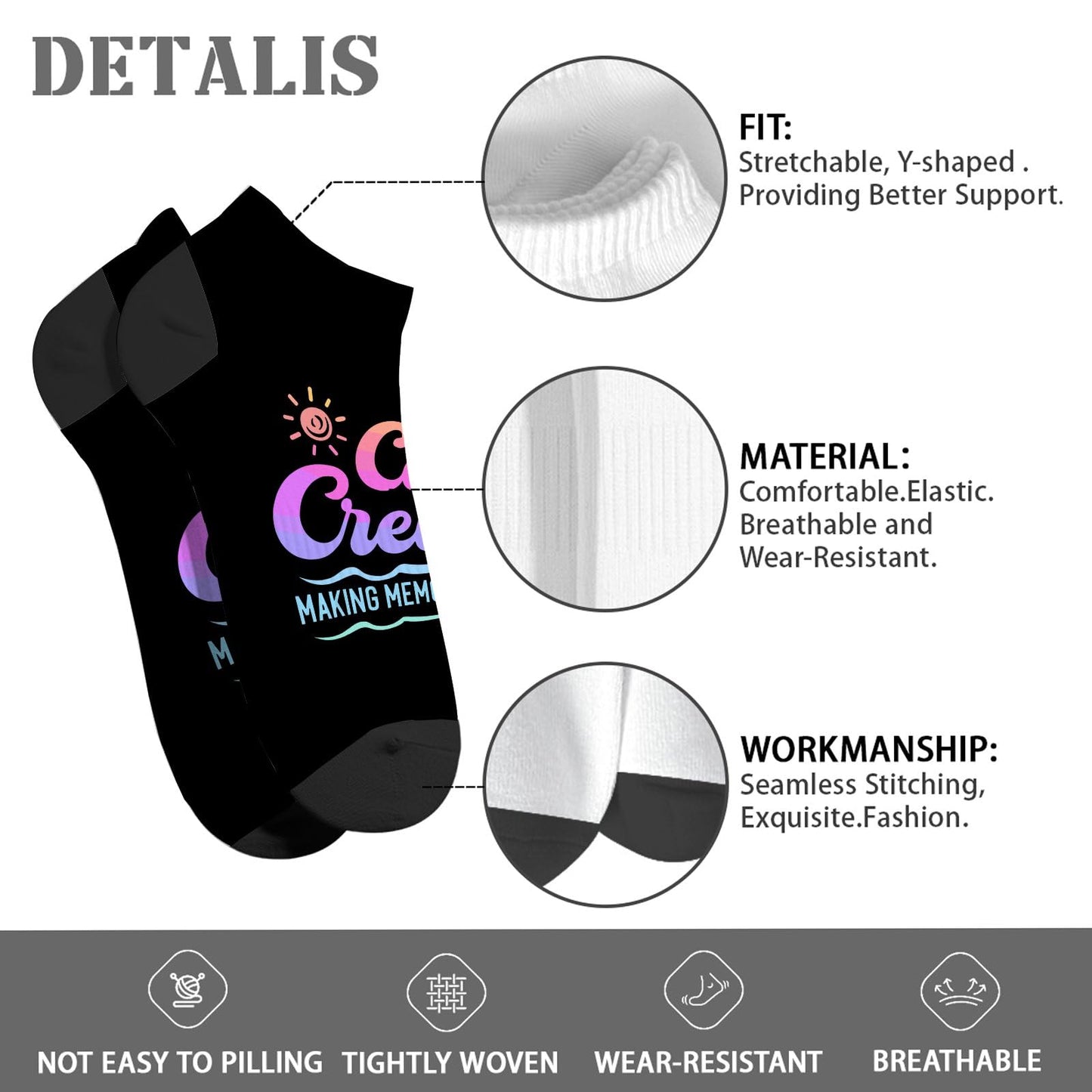2024 Summer Vacation Beach Crew Socks for Men and Women