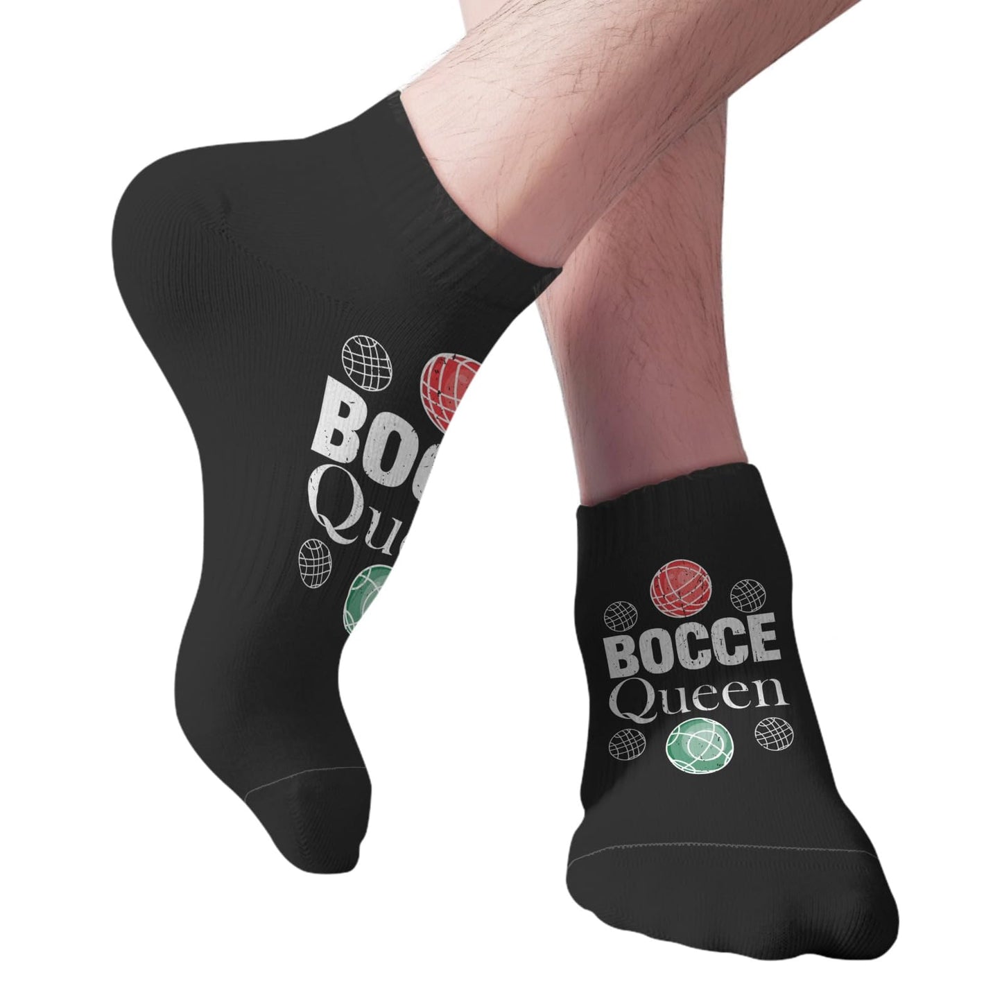 Bocce Queen Men's Crew Athletic Socks