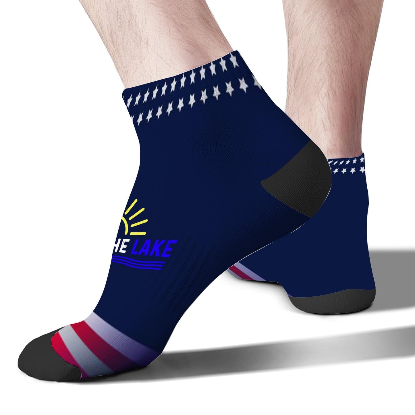 I Pee In The Lake Funny Vacation Partys Dress Socks For Men Short Socks Womens