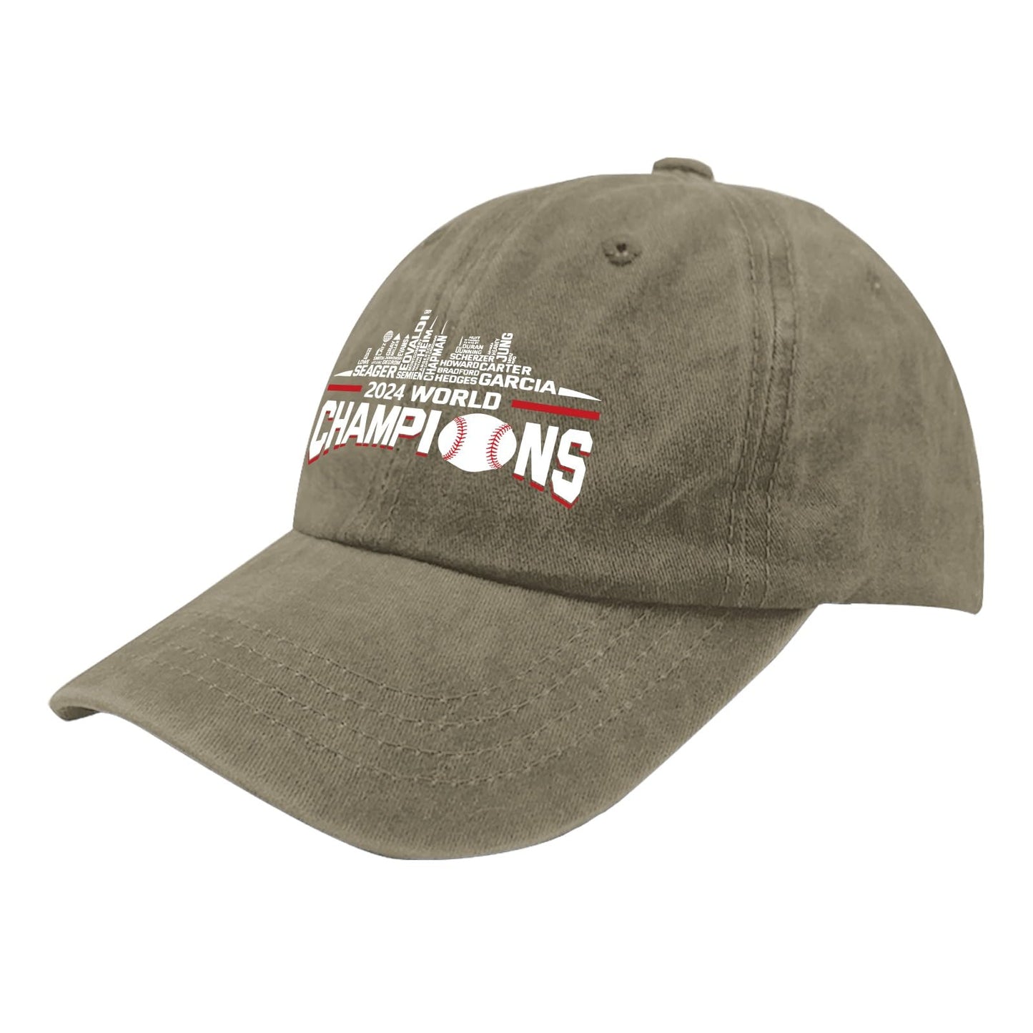 Generic 2024 Texas World Championship Hats Cute Hat Pigment Khaki Womens Baseball Caps Gifts for Girlfriends Golf Caps