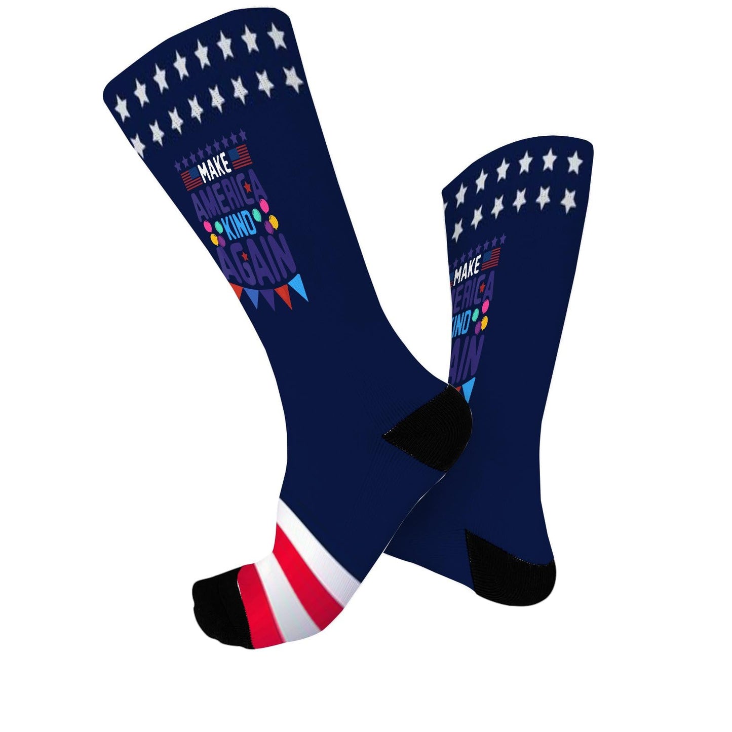American Flag Kindness Socks - Novelty Gifts for Her