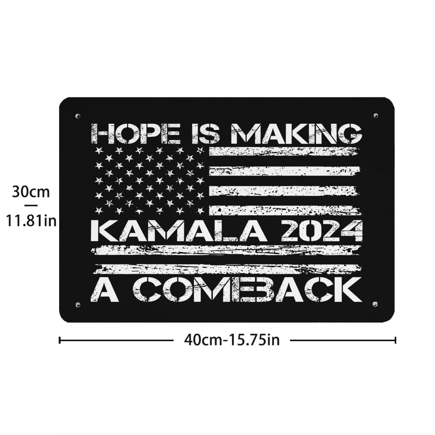 2024 Hope Is Making A Comeback American Flag Metal Sign