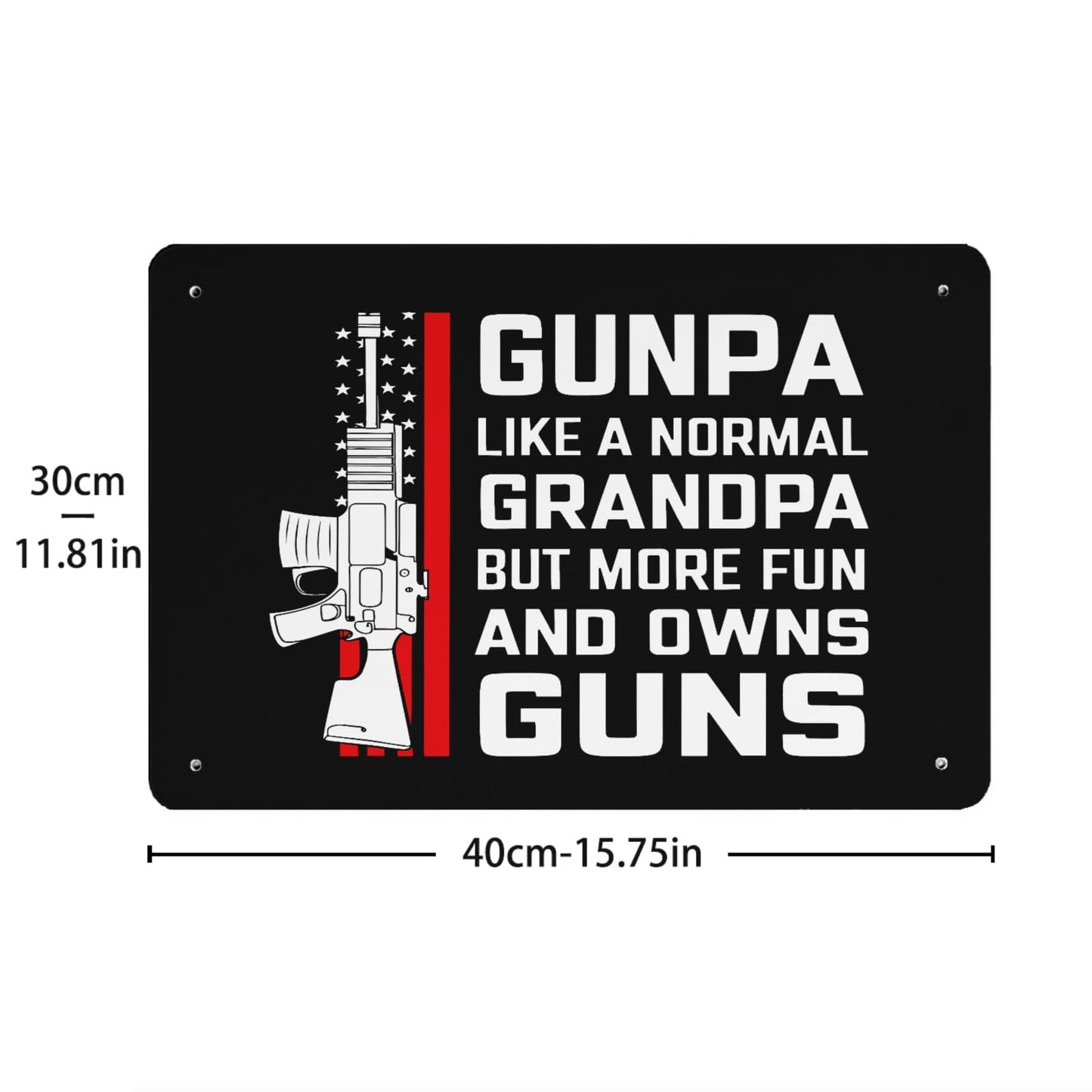 Grandpa's Fun Gunpa Metal Home Wall Decor