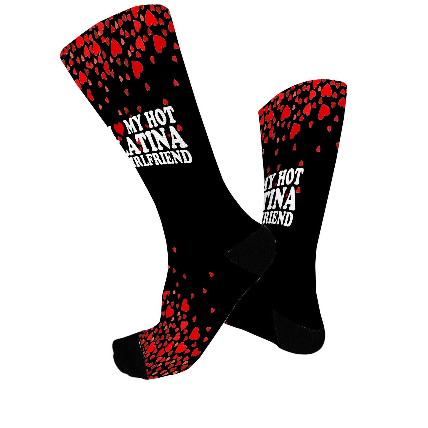 Cute Hot Latina Girlfriend Crew Socks For Men