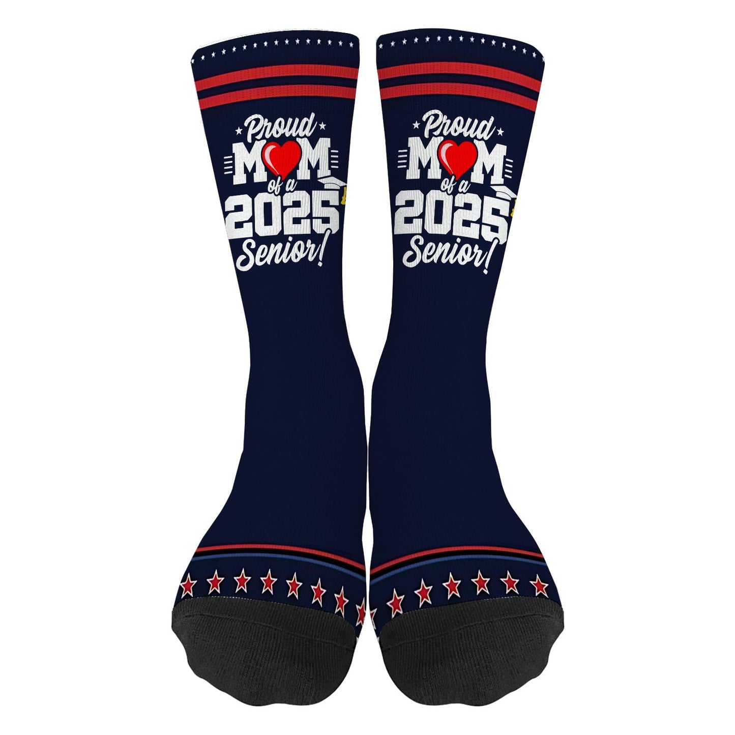 Class of 2025 Senior Socks for Women Half Calf Sock Colorful Fancy Crazy Design socks Unisex Novelty Gifts for Dad