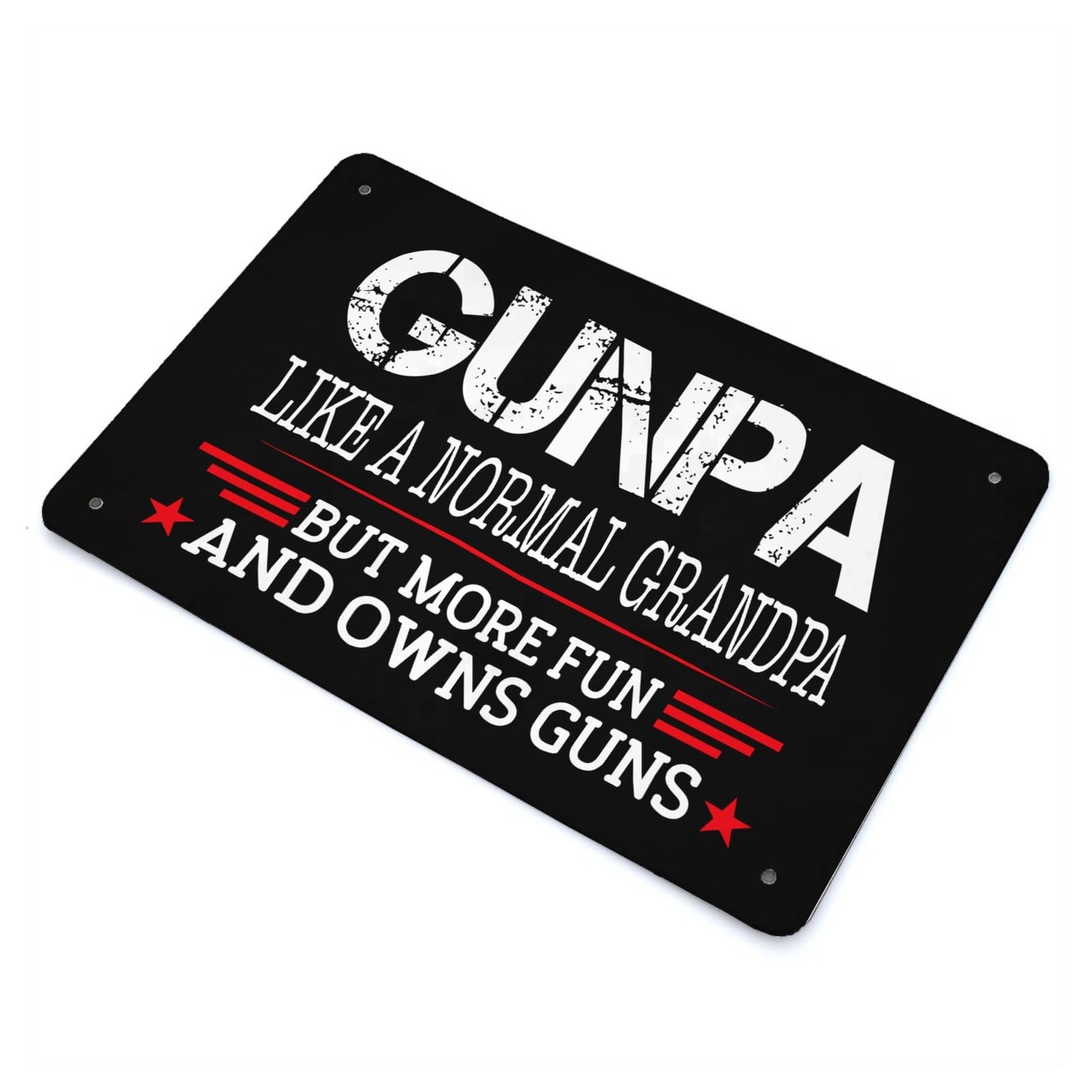 Gunpa Like A Normal Grandpa But More Fun And Owns Guns Bar Signs Metal Wall Decor For Gaming Room 40 * 30cm