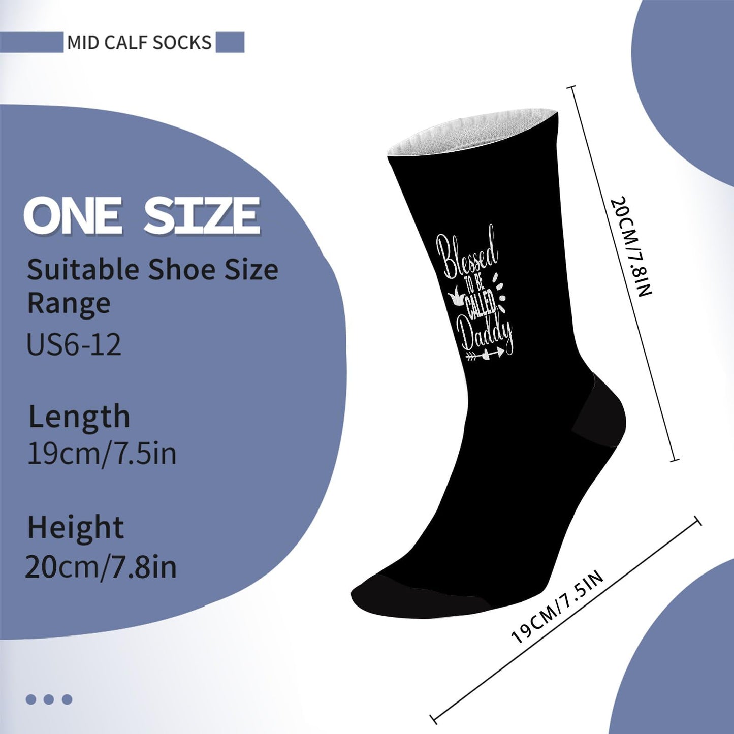Blessed To Be Called Daddy Mens Boot Socks