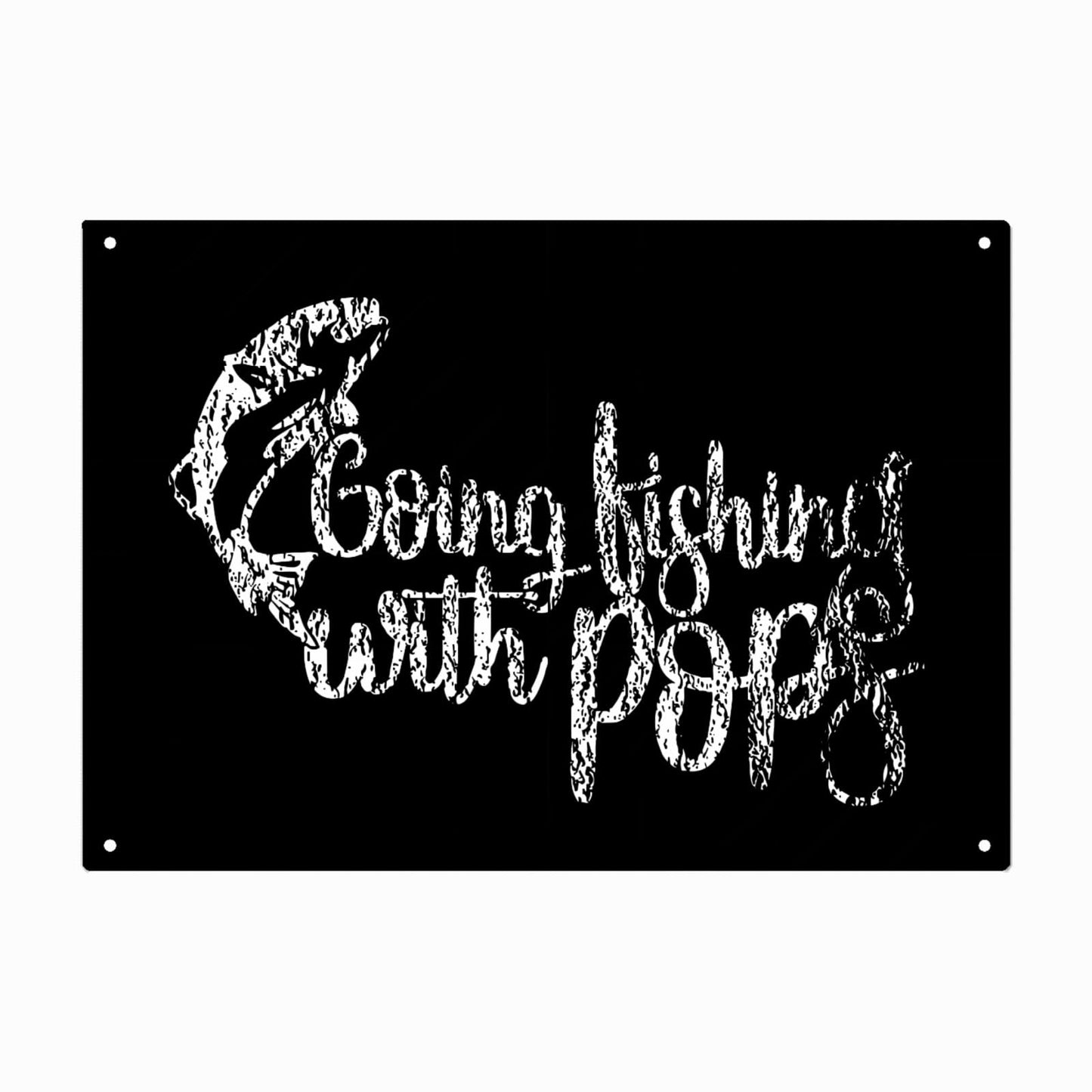 Going Fishing With Pops Angling Fishing Galvanized Tin Sign Art Wall Decor For Home One Size