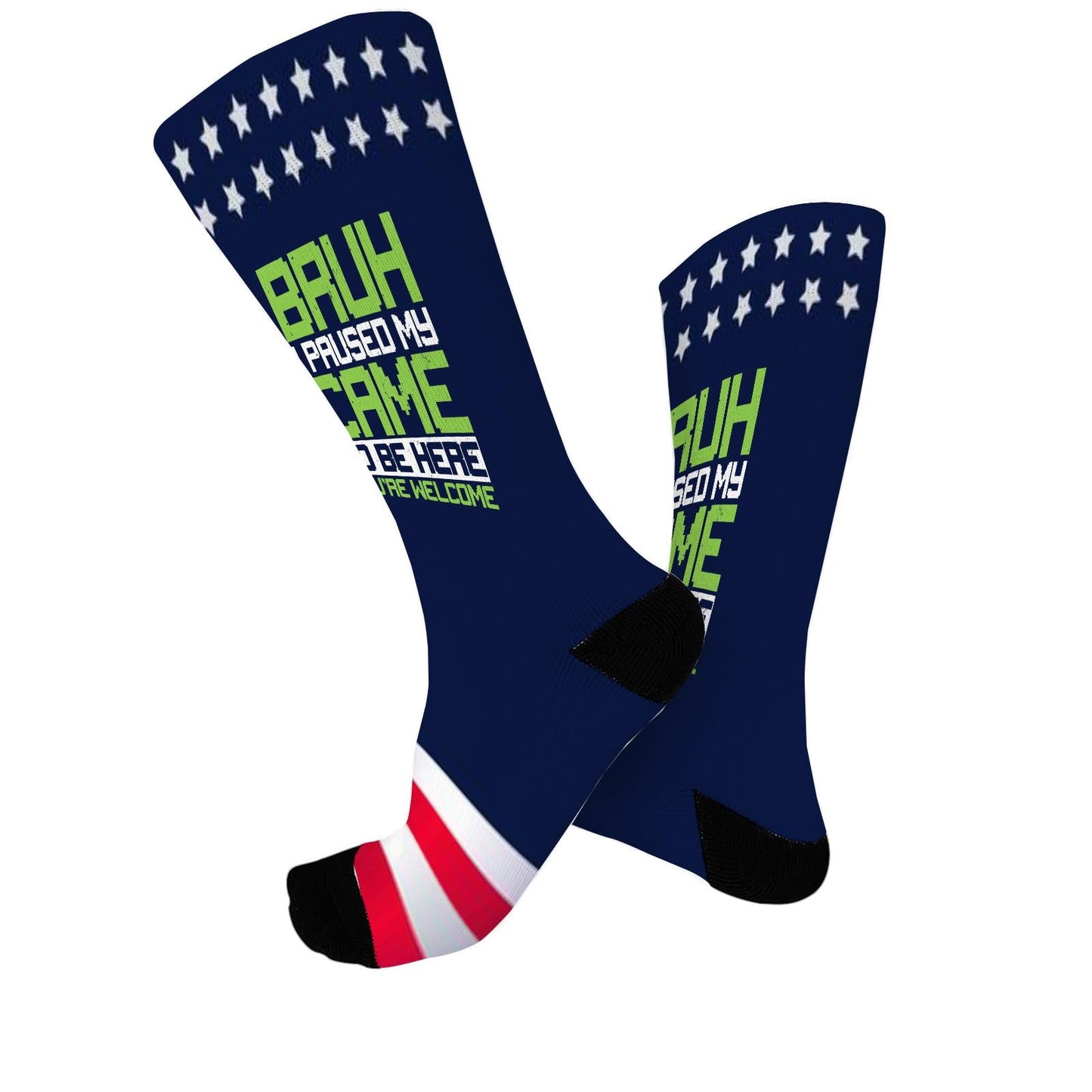 Funny Gamer Socks for Men - Colorful Crazy Design