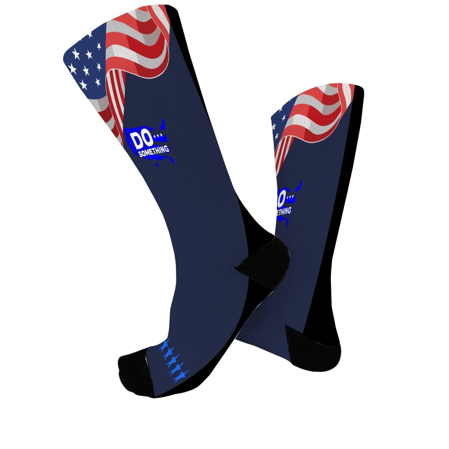 Do Something Obama Michelle Flag Trouser Socks Women