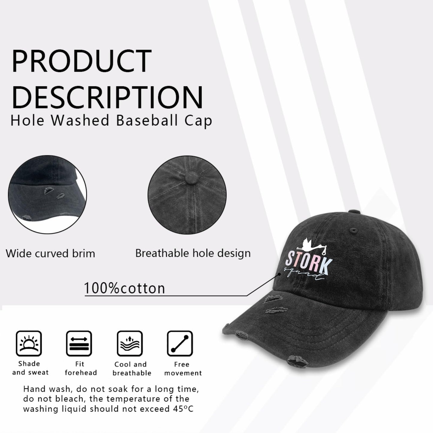 AllBlack Sun Hat for Women and Men - Outdoor Trucker Hat