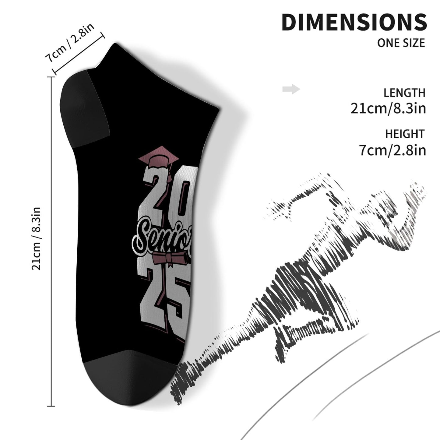 Class Of 2025 Senior House Womens Low Cut Socks Dress Sock For Men's