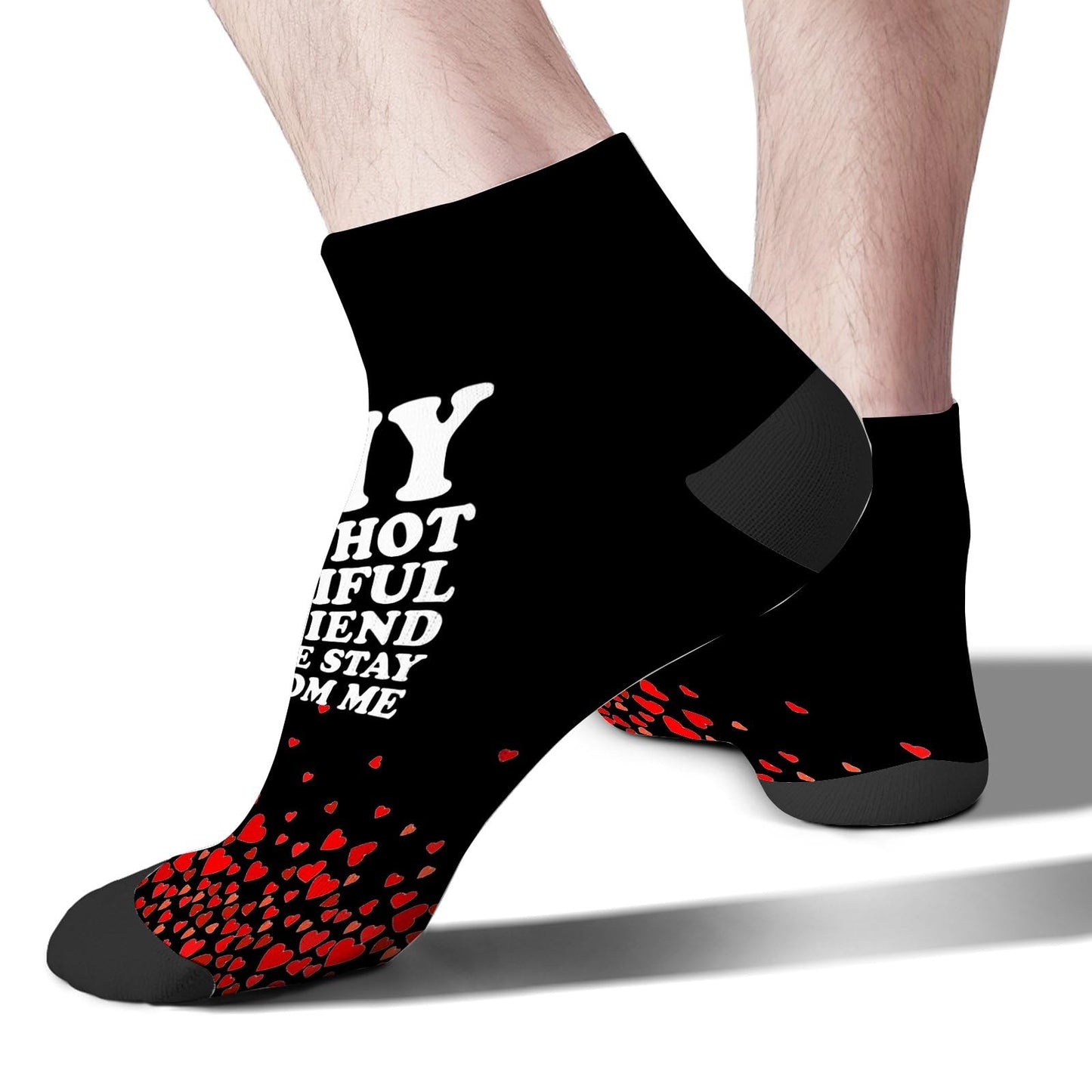 I Love My Hot Girlfriend Womens Ankle Socks Crew For Men's Sock
