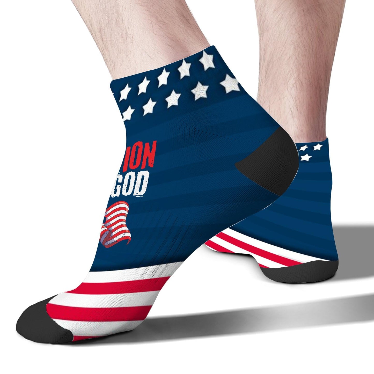 One Nation Under God Men's Athletic Socks Low Cut Sock For Women's