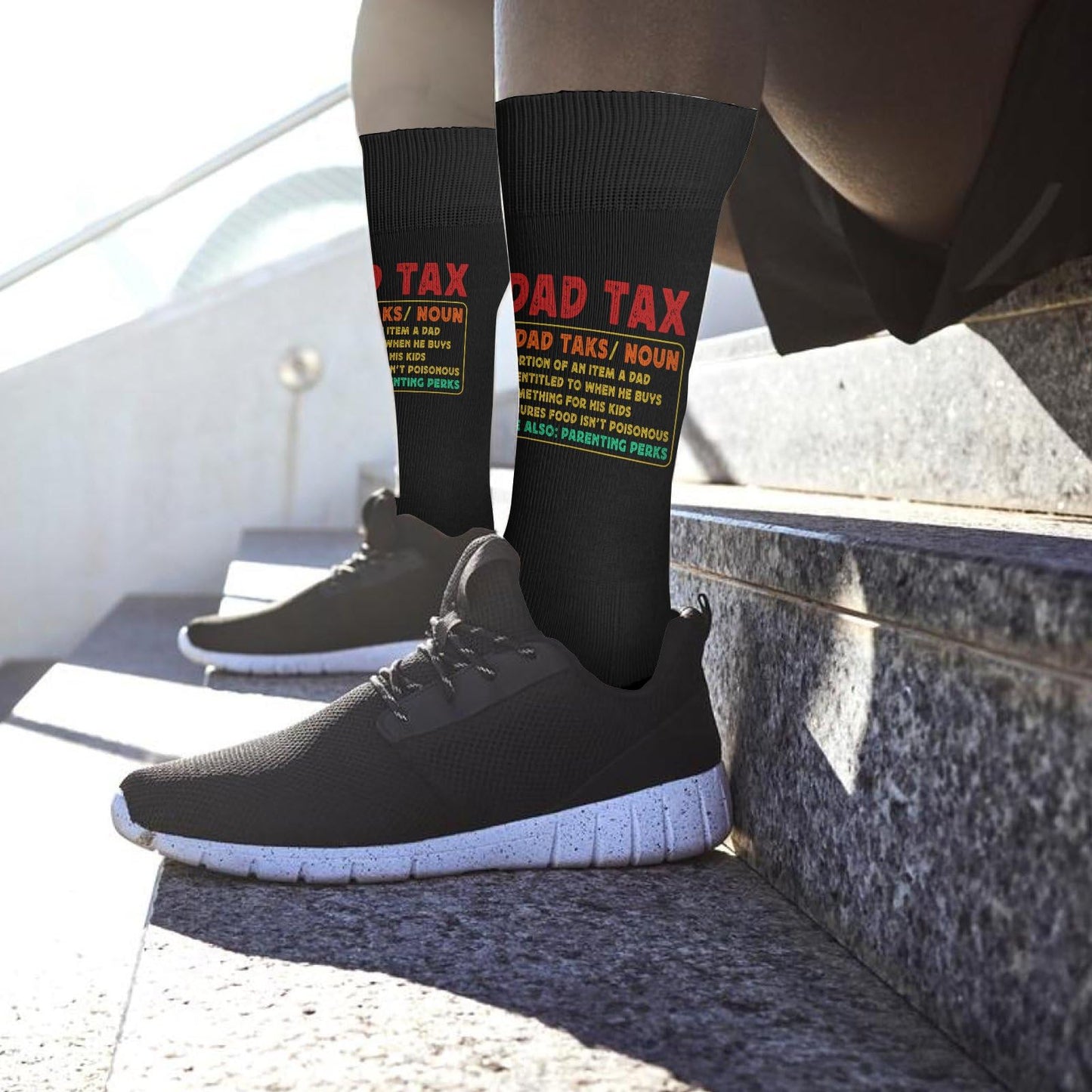 Dad Tax Definition Mens Athletic Socks