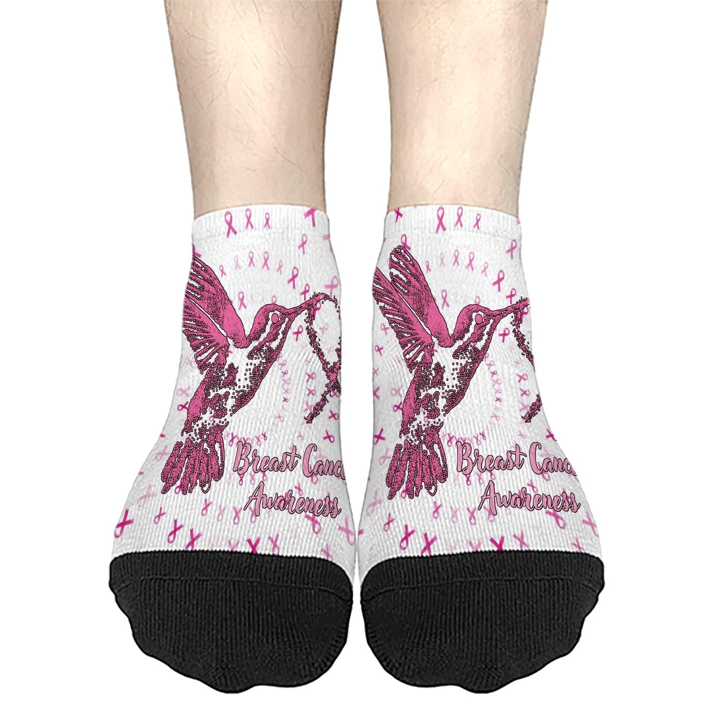 My God Is Stronger Than Breast Cancer Awareness Christian Ankle Socks For Women Invisible Women's Socks
