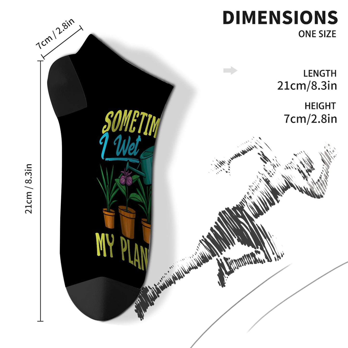 Plant Lovers Sometimes I Wet My Plants Men Dress Socks Low Cut Sock Womens