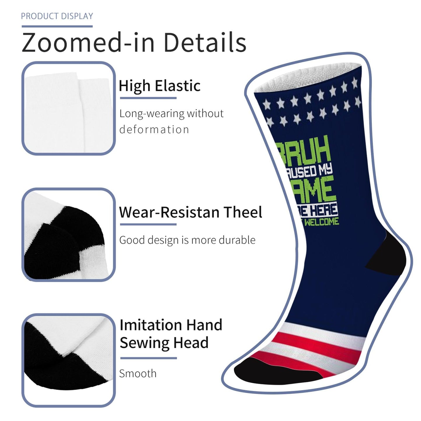 Funny Gamer Socks for Men - Colorful Crazy Design