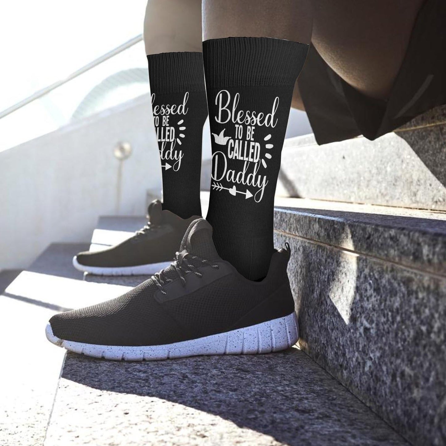 Blessed To Be Called Daddy Mens Boot Socks