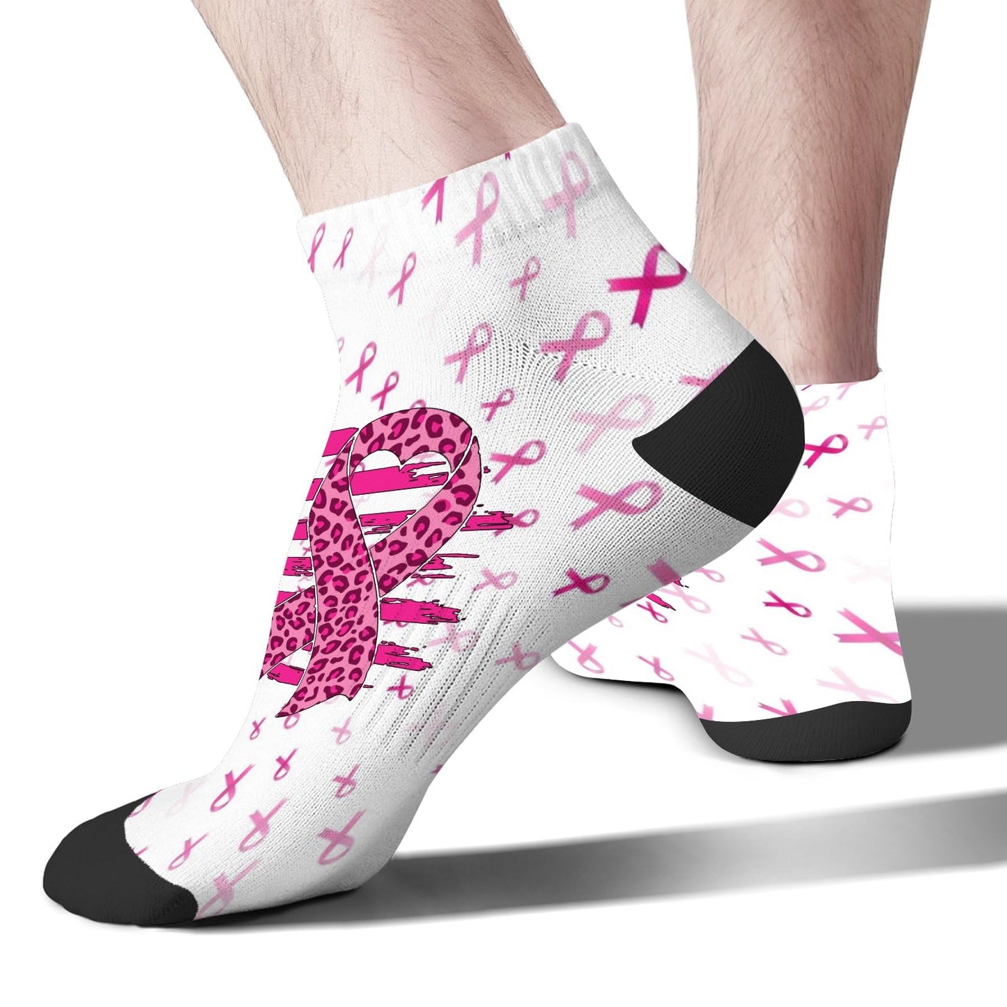 My God Is Stronger Than Breast Cancer Awareness Christian Ankle Socks For Women Invisible Women's Socks