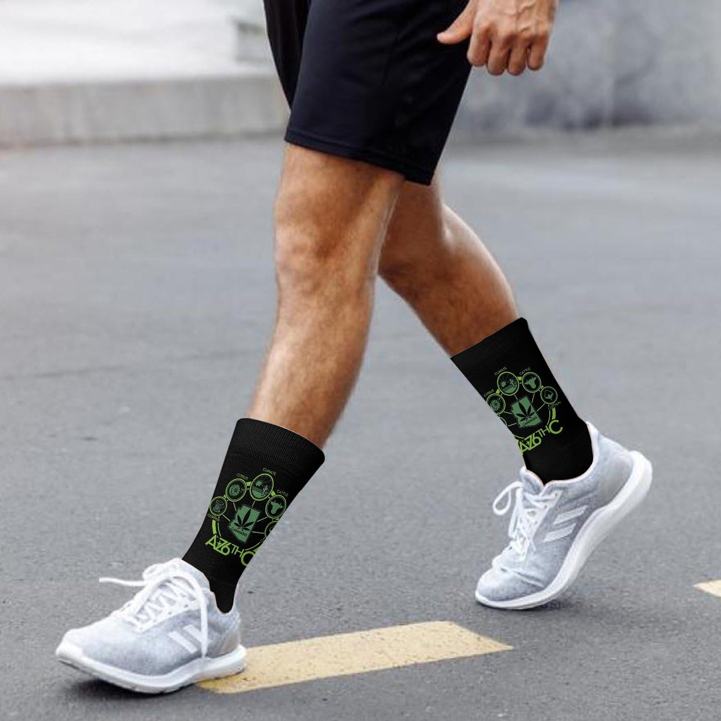 THC Marijuana Mens Boot Socks