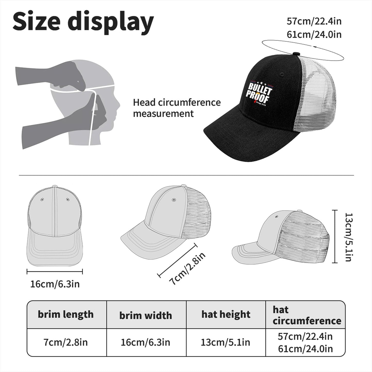 Trump Bulletproof Trucker Hat - AllBlack