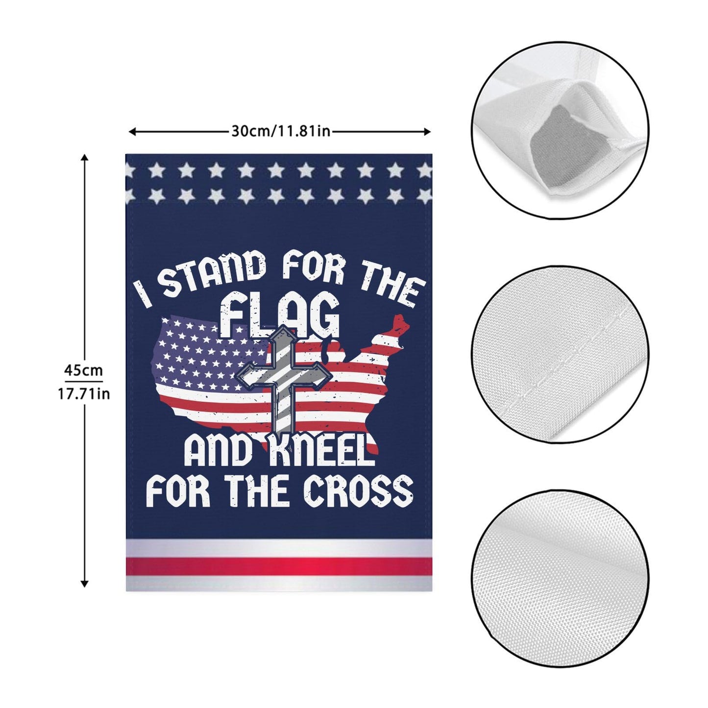 I Stand For The Flag And Kneel For The Cross Outdoor Flags One Size Double Sided Hilarious Yard Flags Double Sided House Funny Garden Flags