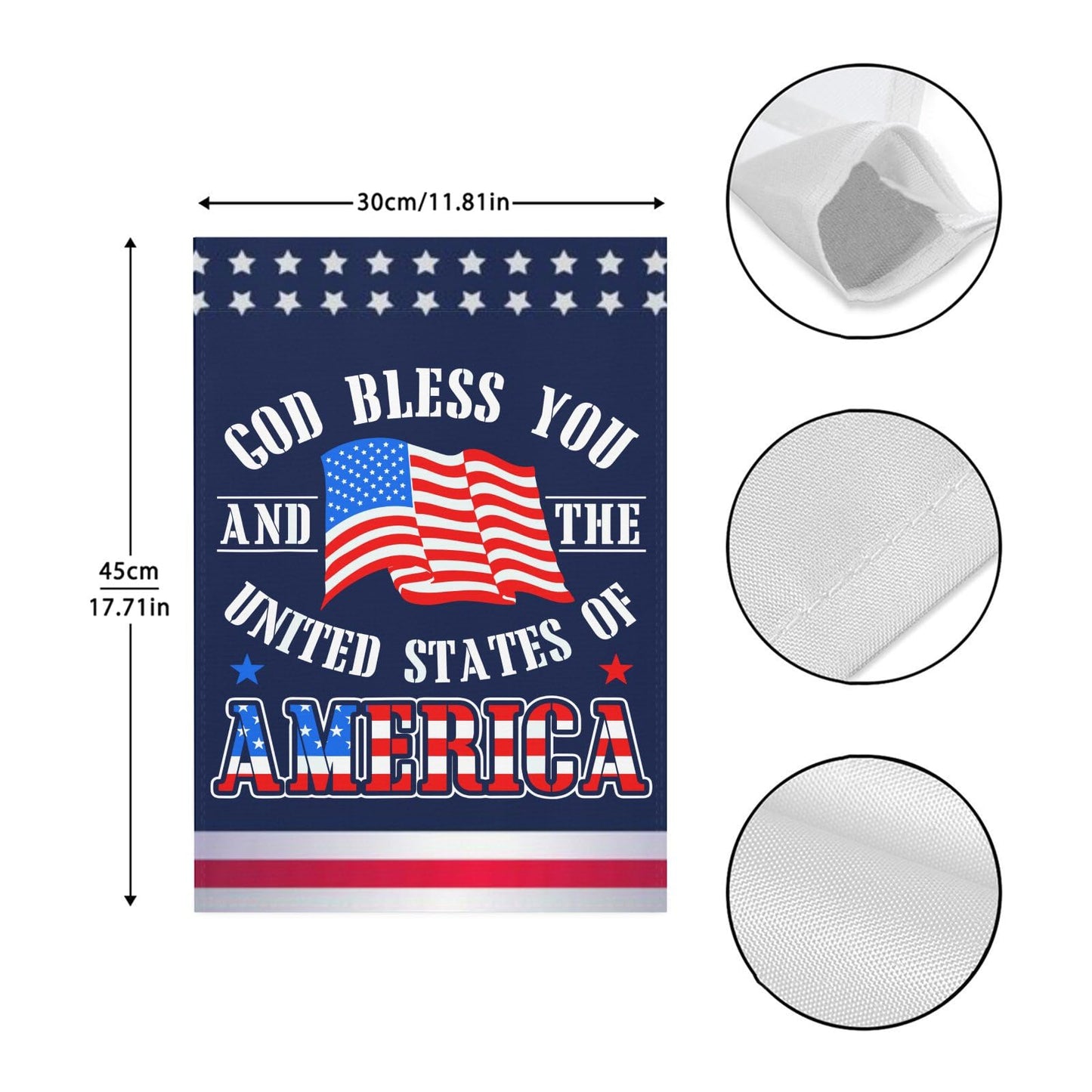 God Bless You And The United States Of America Garden Flag One Size Double Sided Art Funny Garden Flags Double Sided Yard Funny Garden Flag