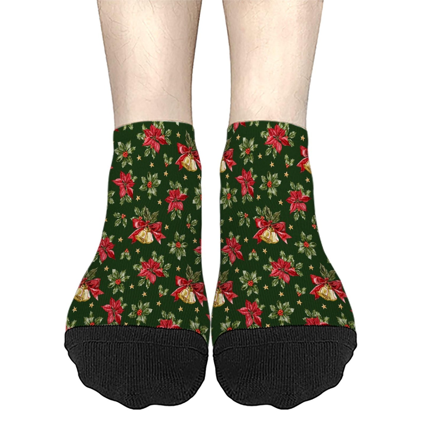 Funny Christmas Pattern Boys Ankle Socks Low Cut For Men Socks