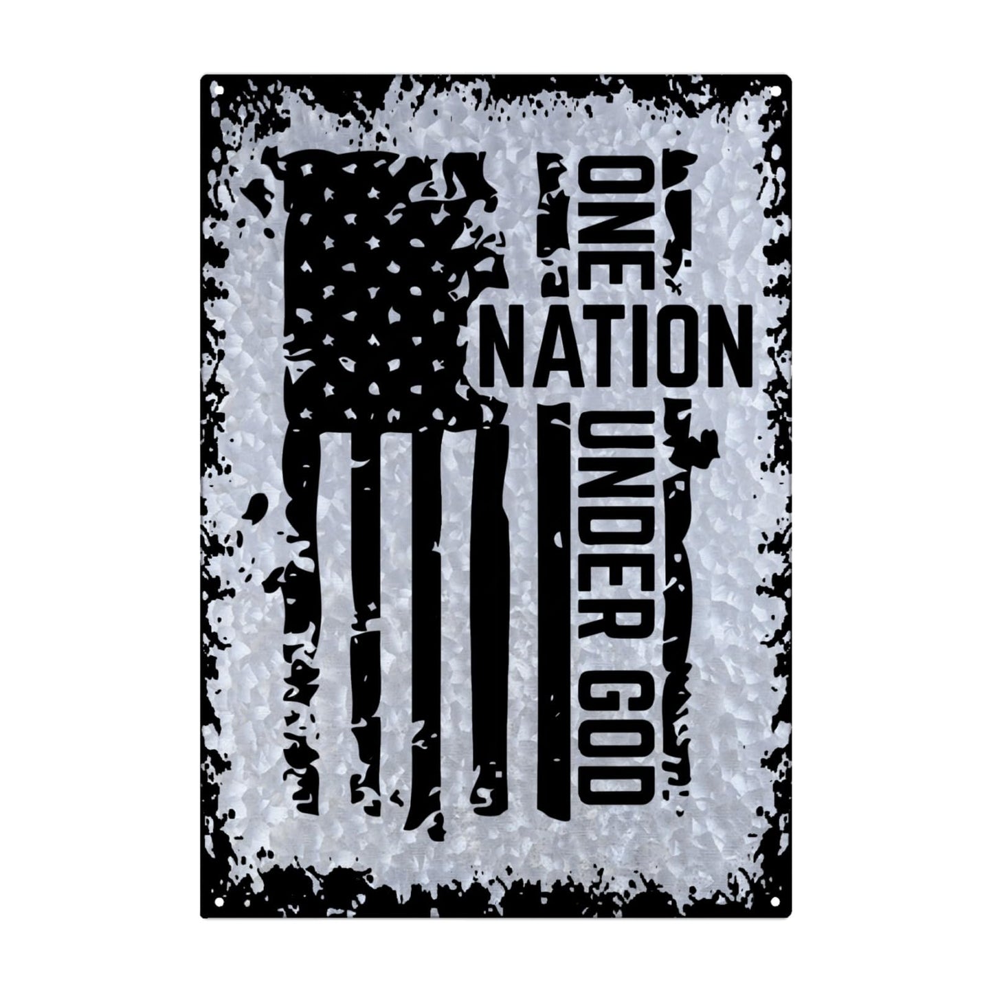 One Nation Under God Rustic Wall Decor