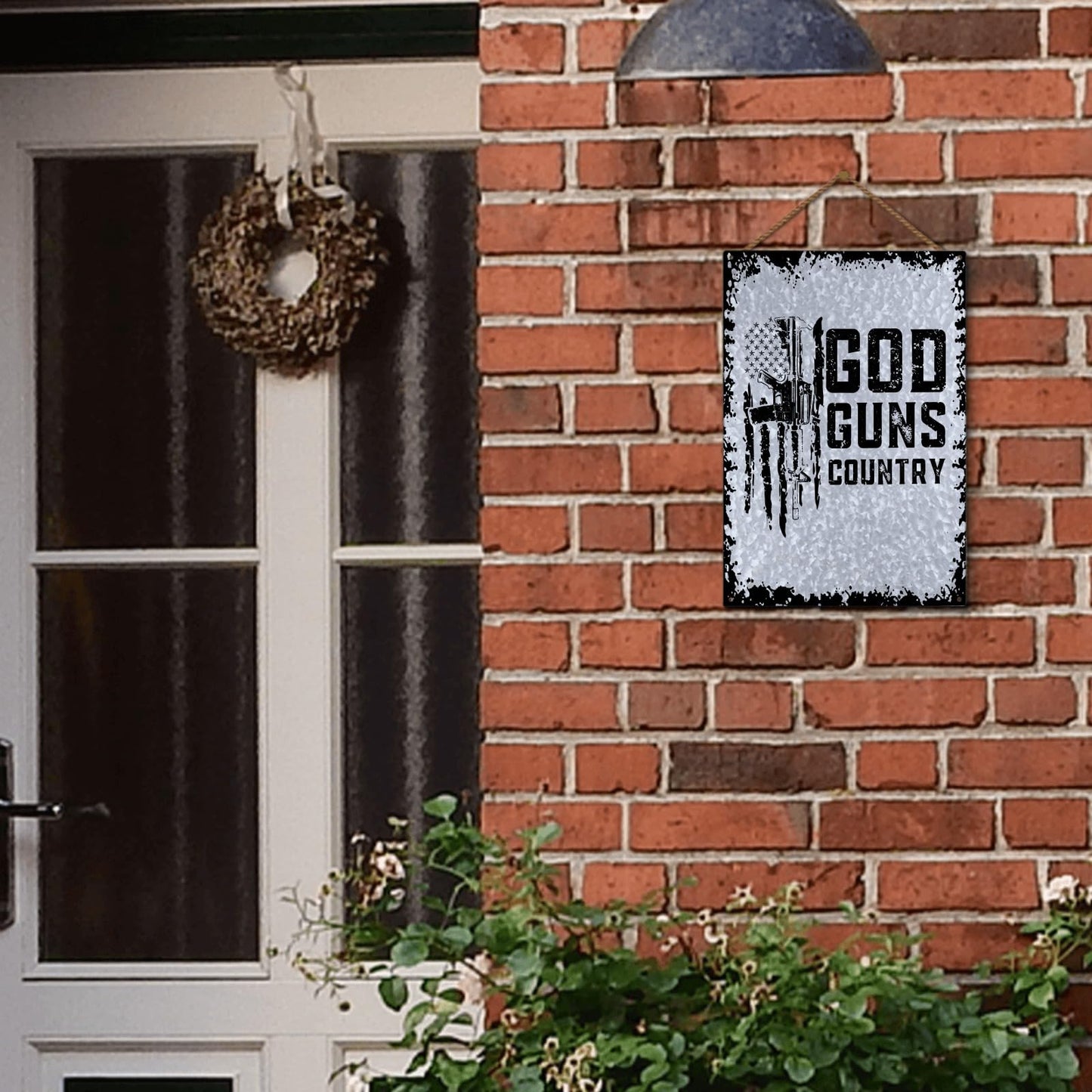 Country Galvanized Bar Sign for Bedroom Decor