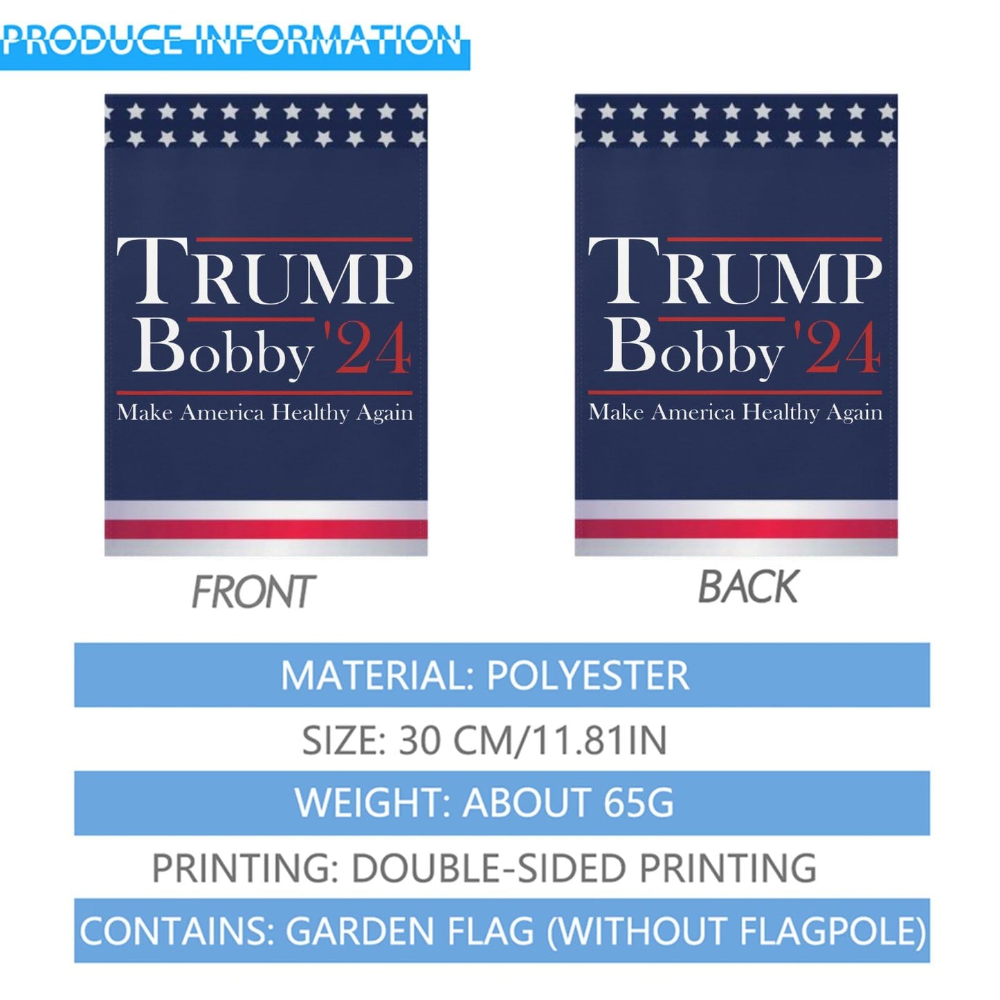 Double Sided Inspirational Outdoor Flag - Make America Healthy Again