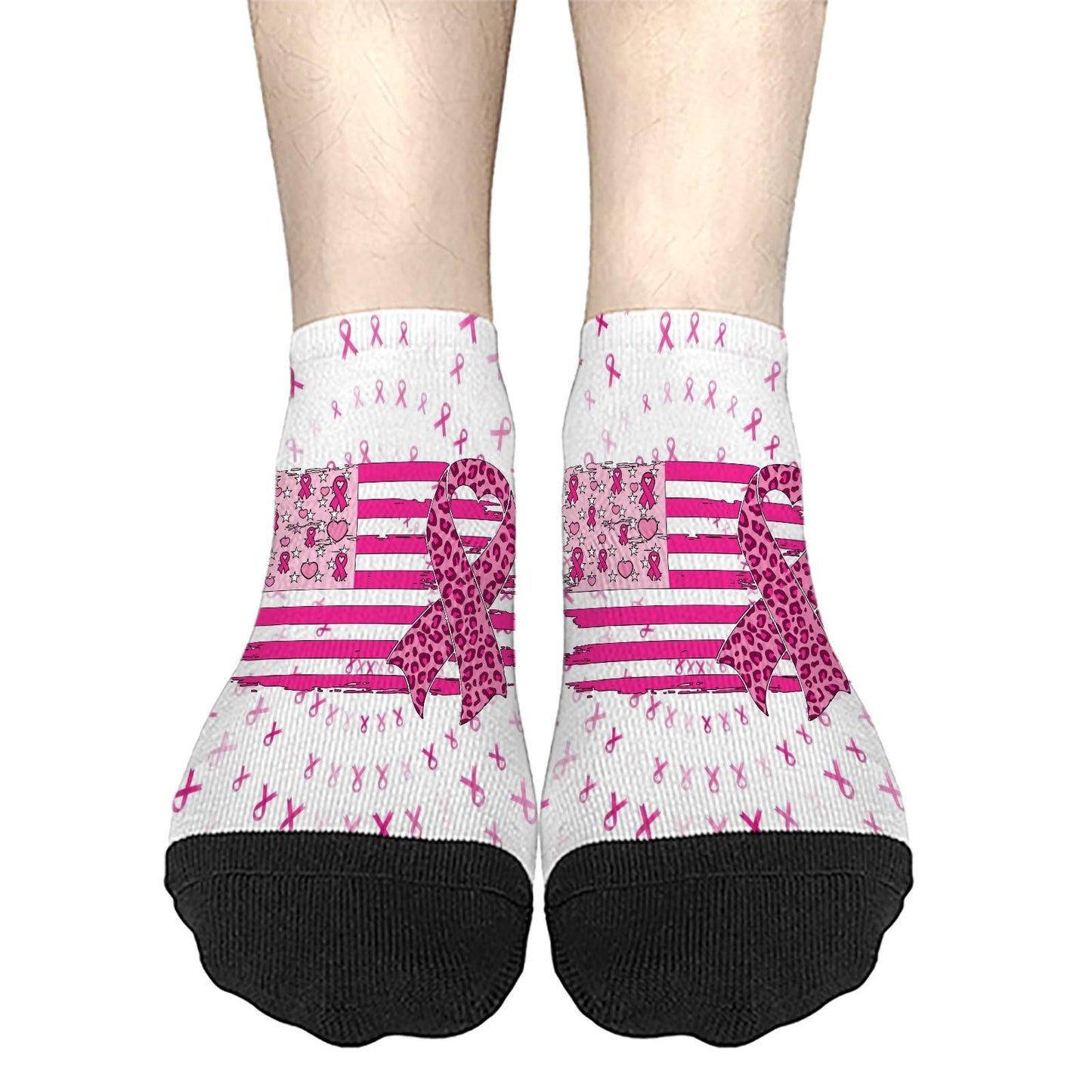 My God Is Stronger Than Breast Cancer Awareness Christian Ankle Socks For Women Invisible Women's Socks