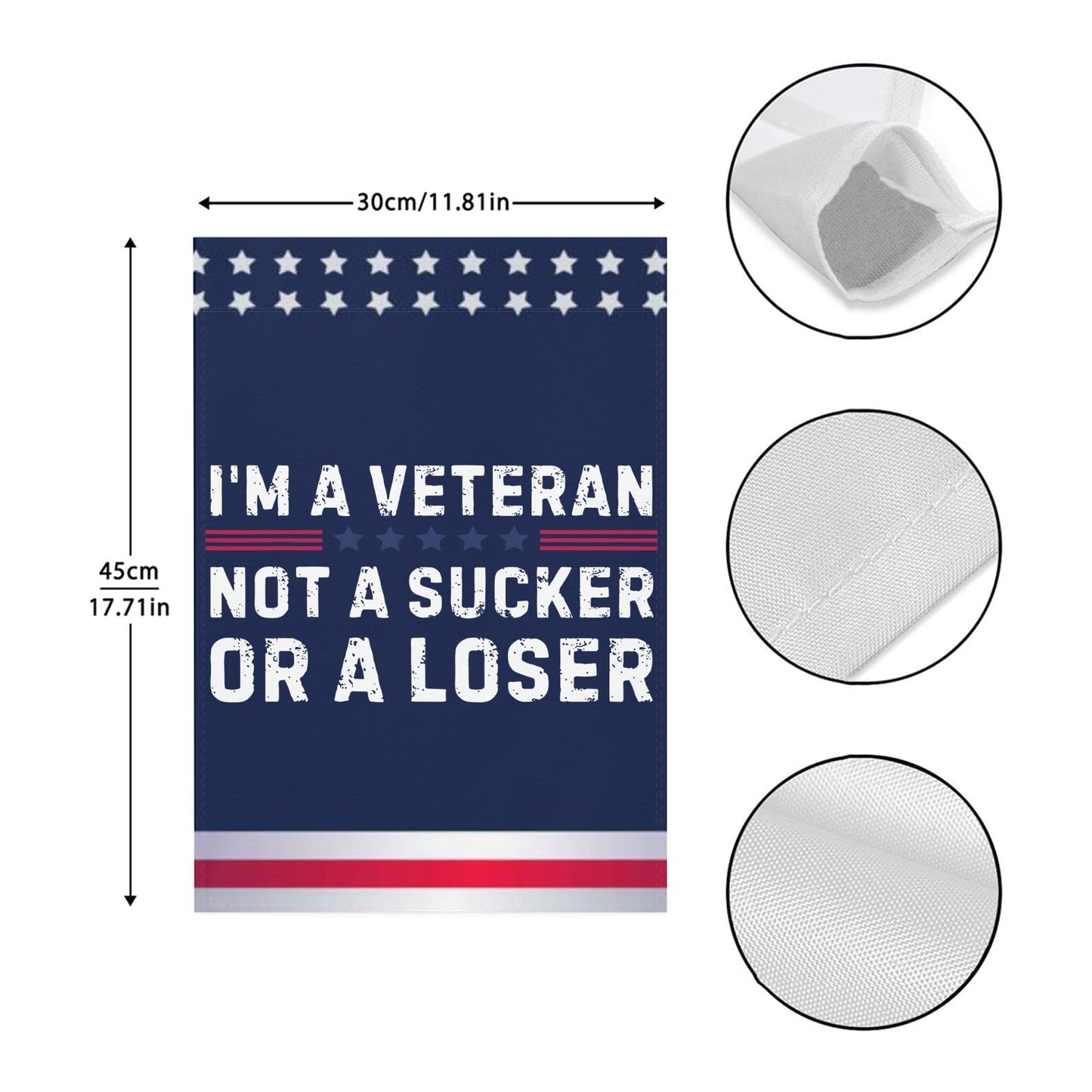 Veteran Pride Yard Flag - Double Sided Art for Small Garden