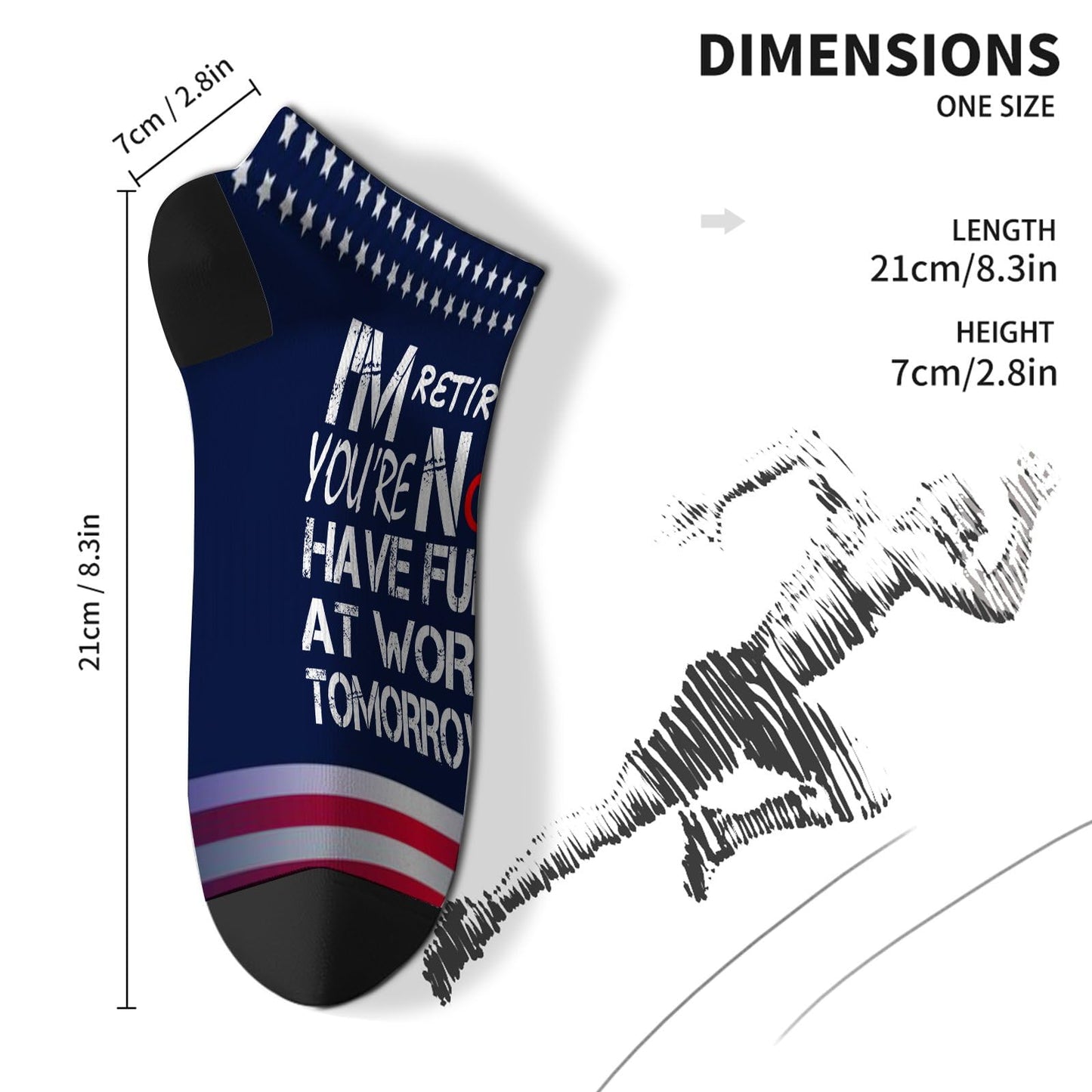 I'm Retired You're Not Have Fun At Work Tomorrow Athletic Socks Men Athletic Men Socks