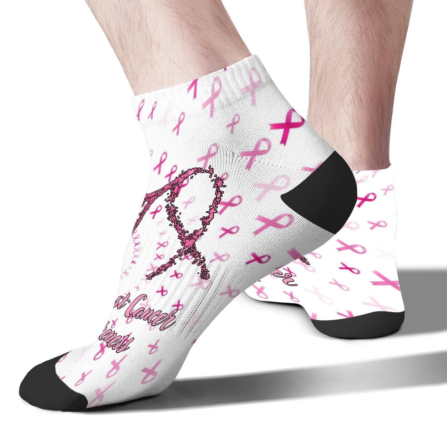My God Is Stronger Than Breast Cancer Awareness Christian Ankle Socks For Women Invisible Women's Socks