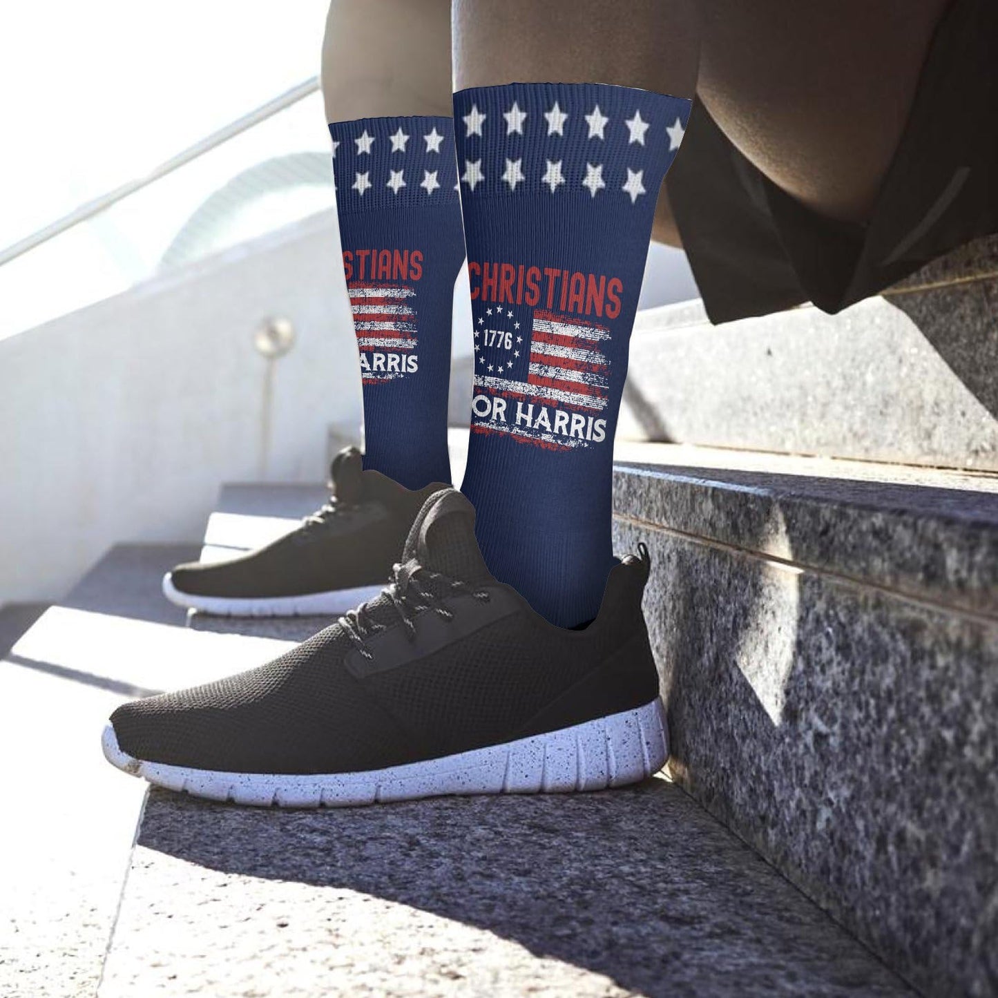 Colorful Crazy Design Half Calf Socks - Novelty Gifts for Dad