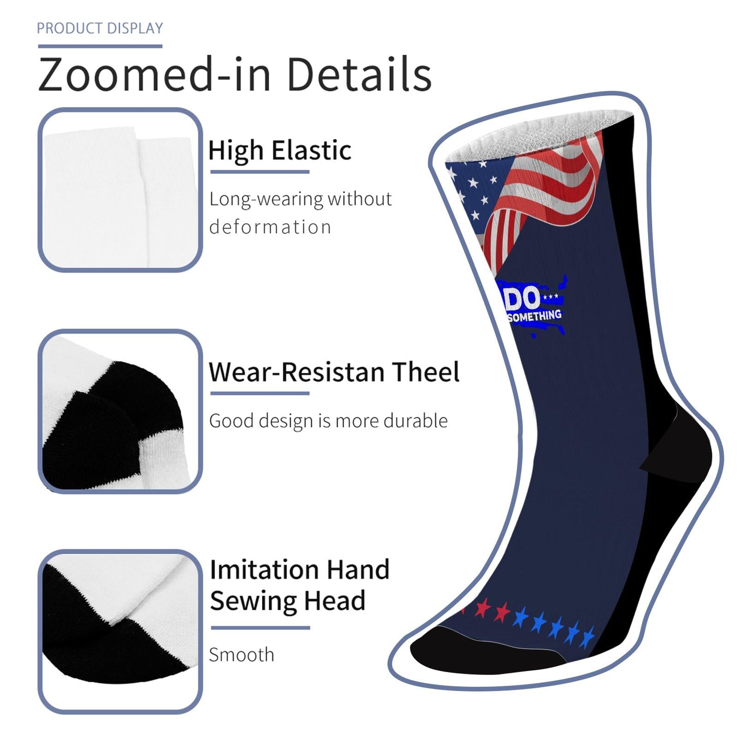 Do Something Obama Michelle Flag Trouser Socks Women