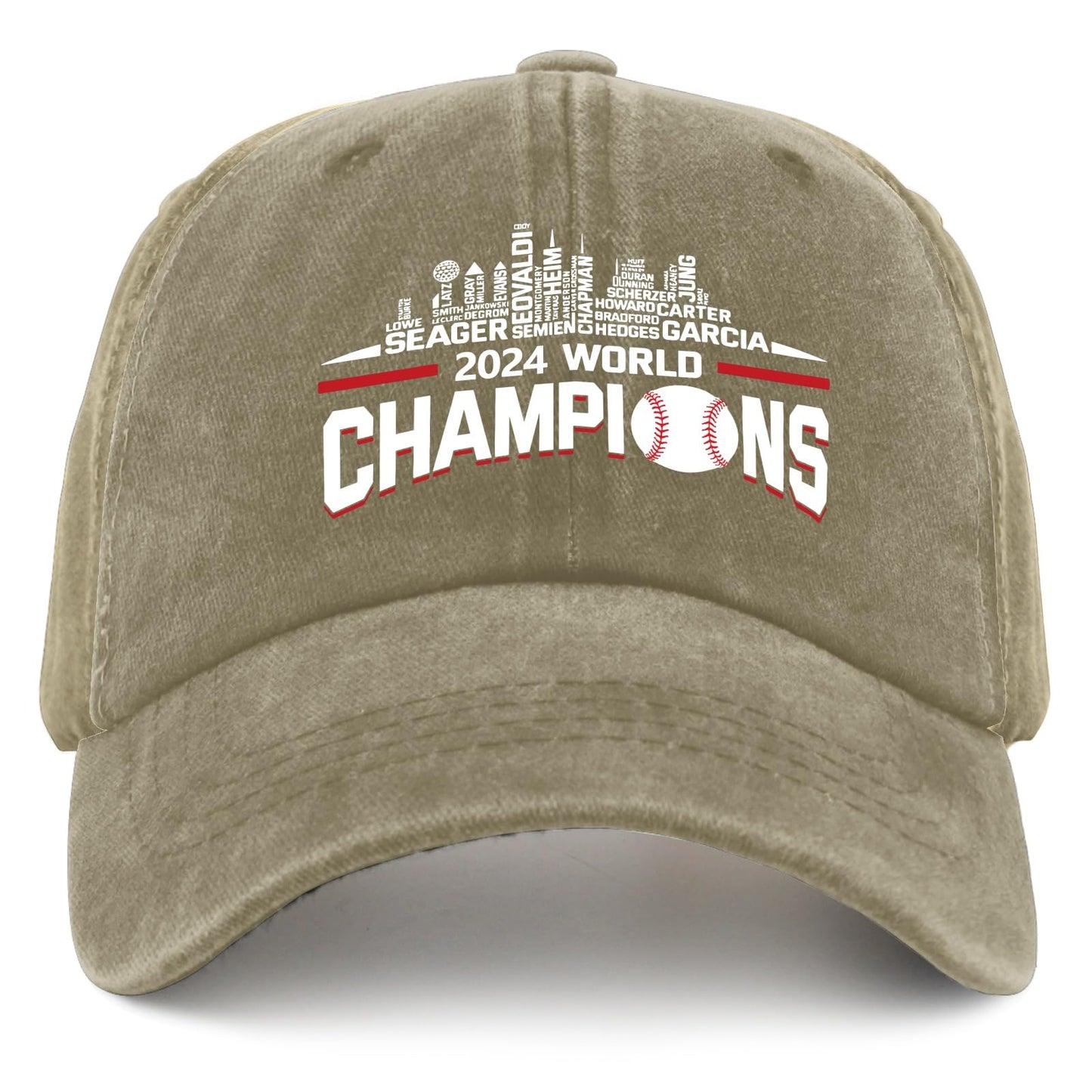Generic 2024 Texas World Championship Hats Cute Hat Pigment Khaki Womens Baseball Caps Gifts for Girlfriends Golf Caps