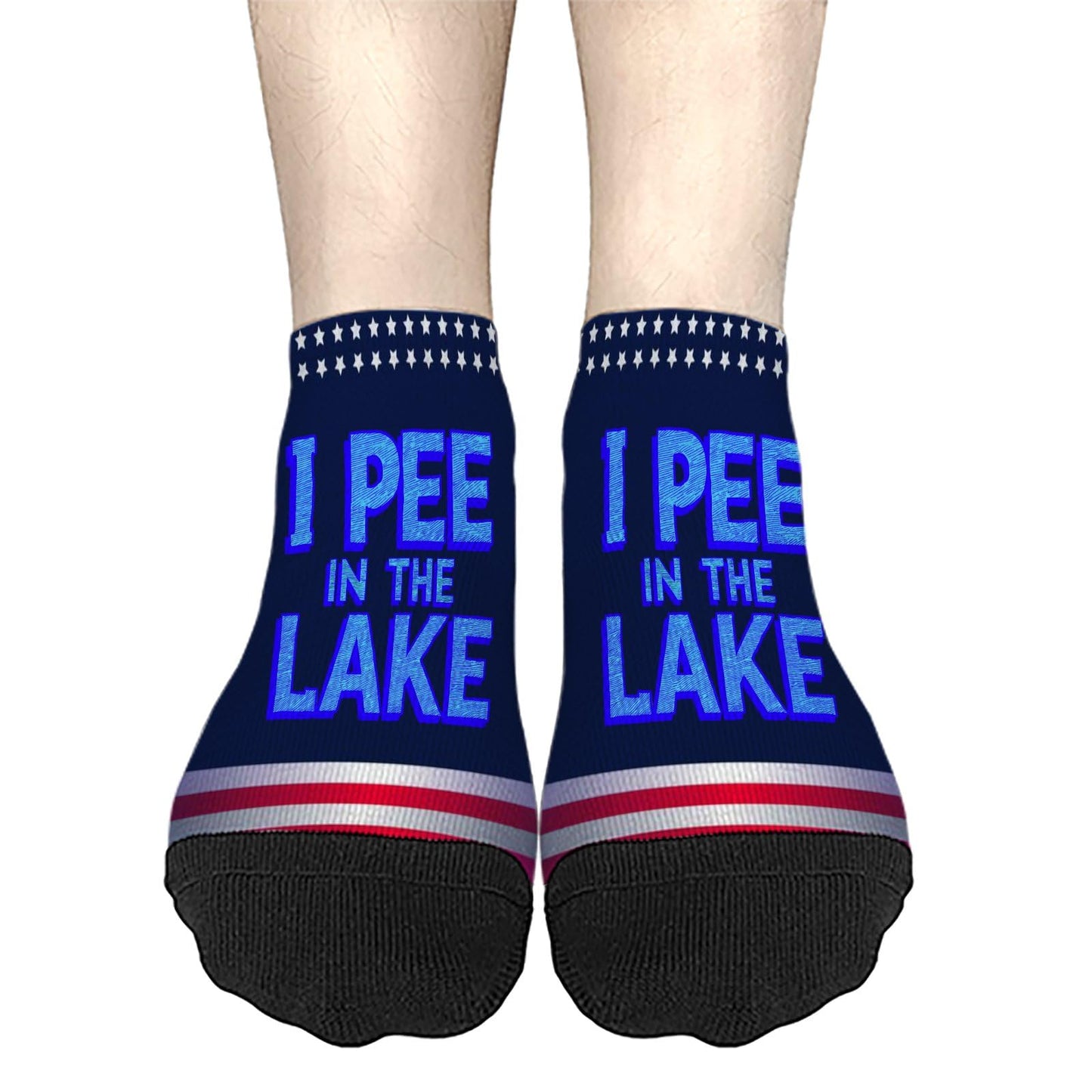 I Pee In The Lake Funny Vacation Partys Mens Crew Socks Crew Sock Women
