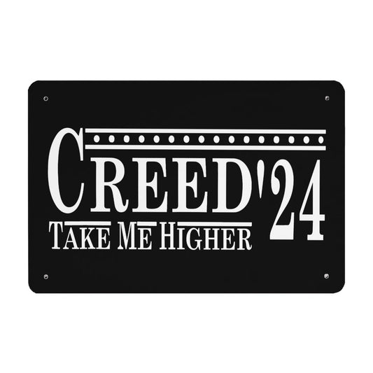 Creed '24 Take Me Higher Vintage Vintage USA FLAG Metal Signs Bathroom Decor For Bedroom 40 * 30cm