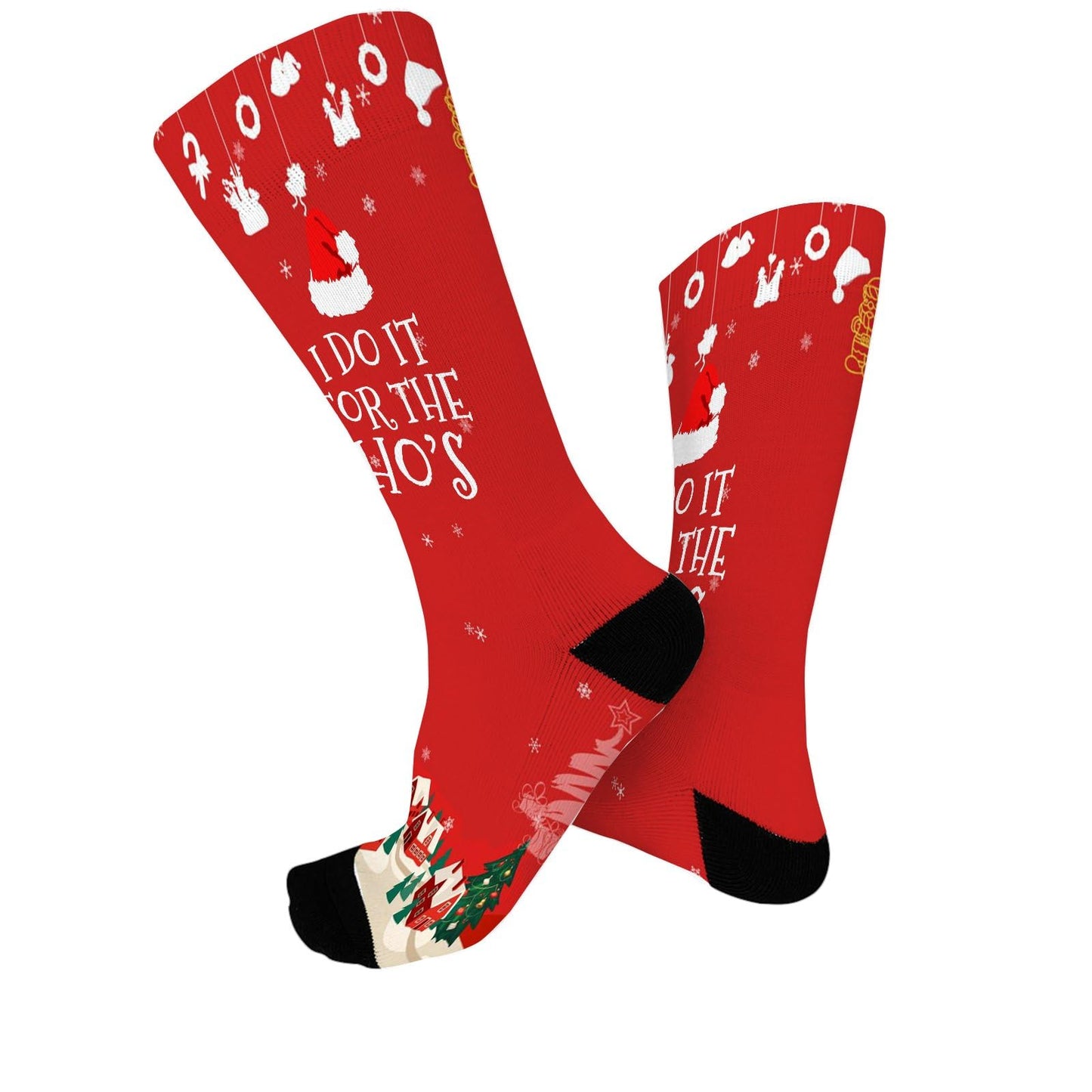 Festive Christmas Santa Socks for Men - Colorful Unisex Design.