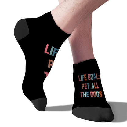 Dog Mother Dog Lover Women Pet All The Dogs Funny Saying Letter Print Dog Mama Mens Ankle Socks Athletic Socks For Womens