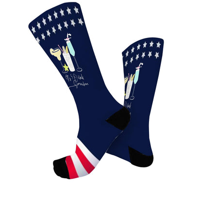its 5 Oclock Somewhere Socks for Men Half Calf Sock Colorful Fancy Crazy Design socks Unisex Novelty Gifts for Girlfriends