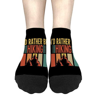 I'd Rather Be Hiking Men Ankle Socks Low Cut Sock For Men