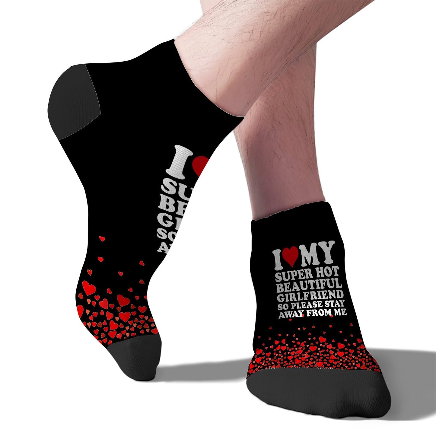I Love My Hot Girlfriend Womens Ankle Socks Crew For Men's Sock