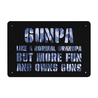 Fun Tie Dye Gunpla Grandpa Sign - Funny Farm Home Decor