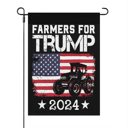 Farmers For Trump 2024 Campaign Garden Flag