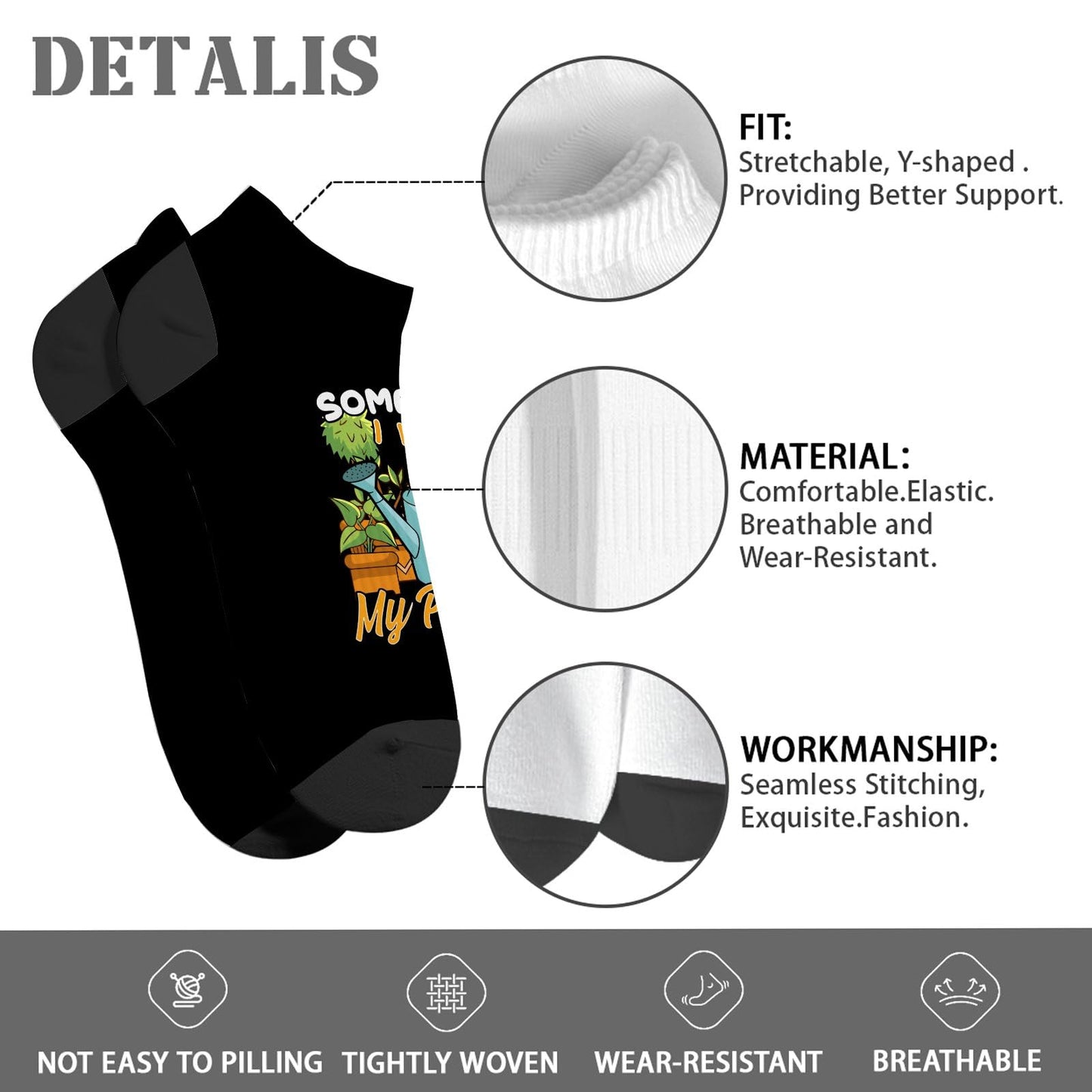 Plant Lovers Cotton Crew Socks