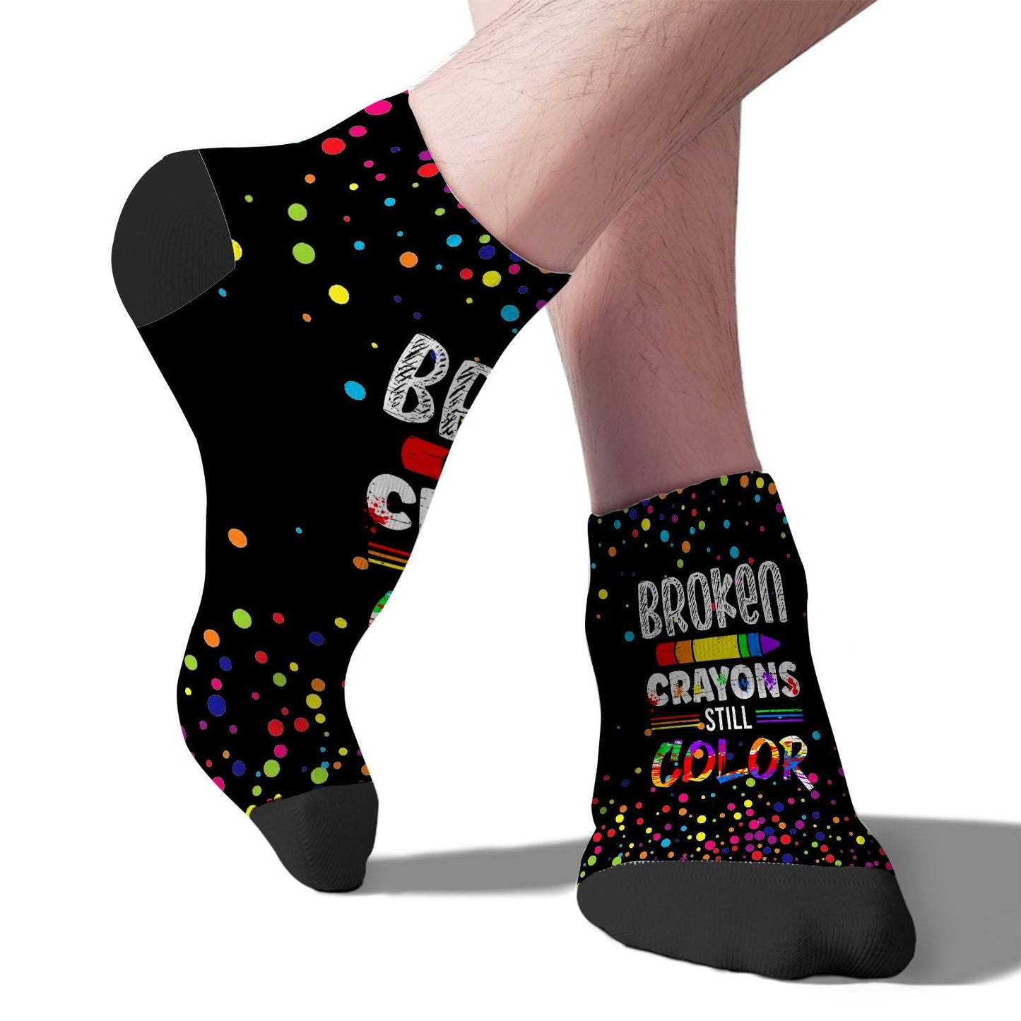 Broken Crayons Still Color Mens Low Cut Socks Invisible For Mens Sock